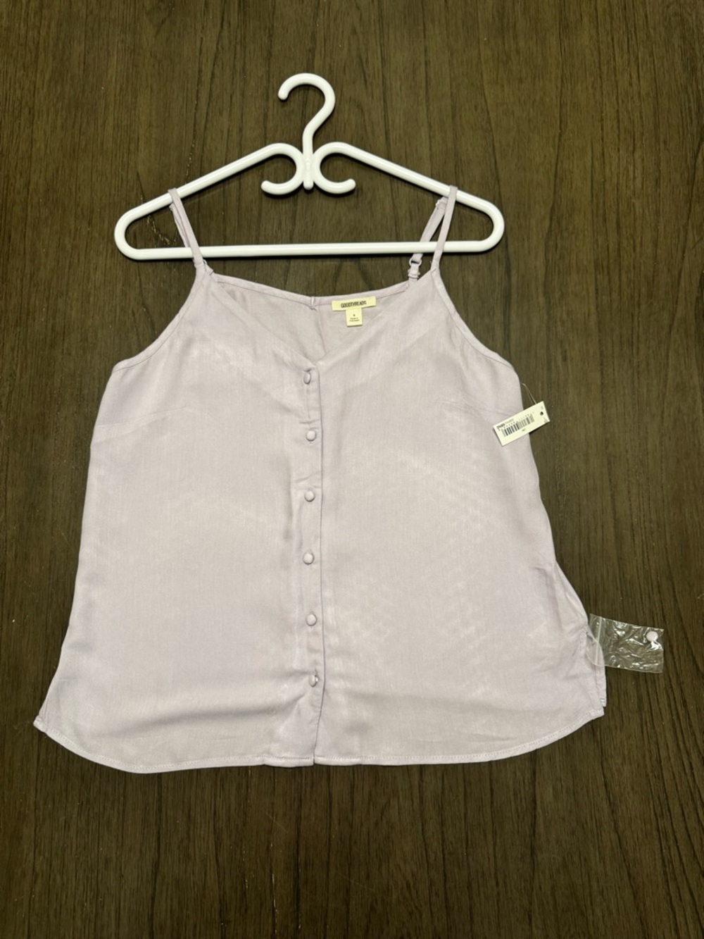 Goodthreads Lavender Button-Front Cami Tank Top - Picture 11 of 13